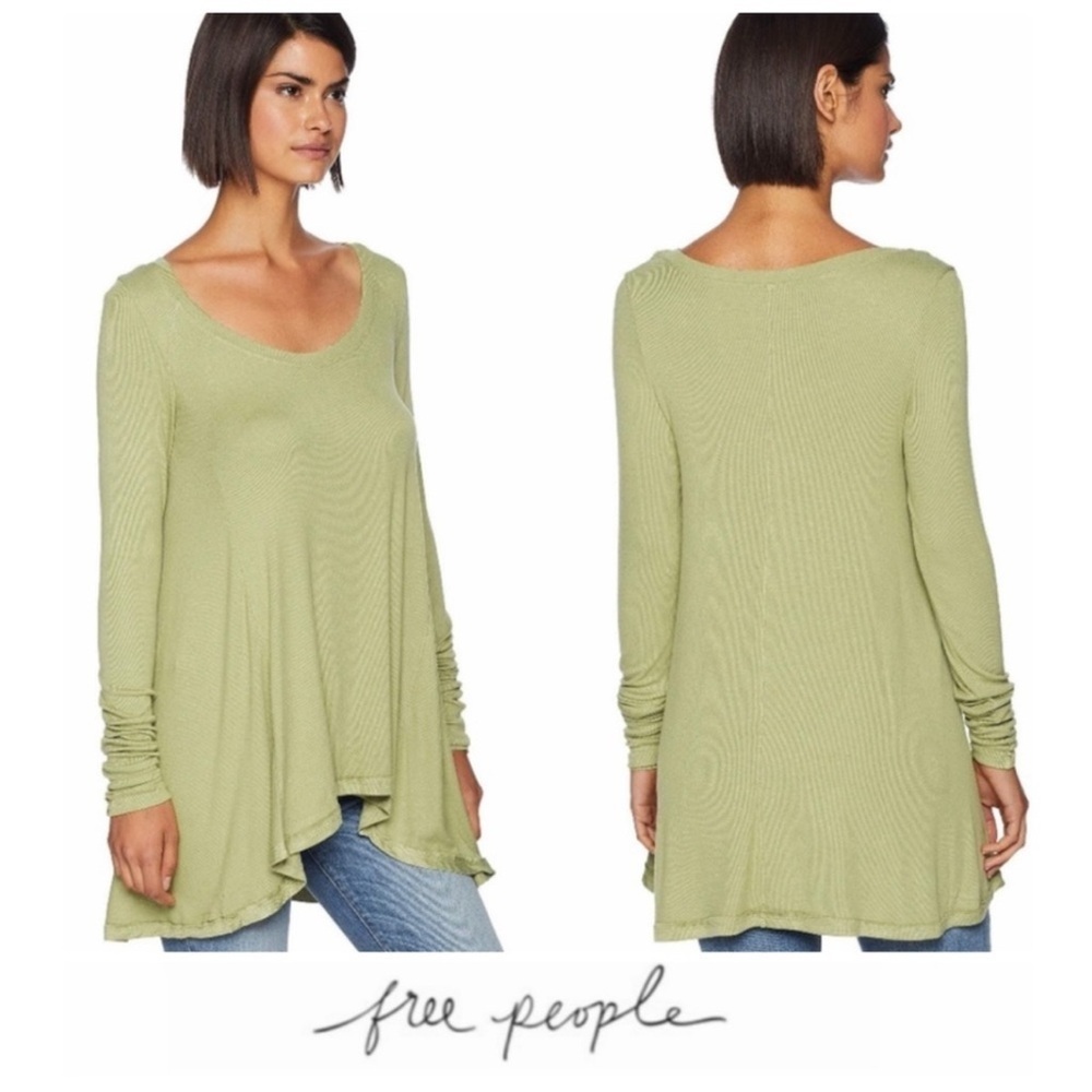 Free People January Ribbed Long Sleeve Top